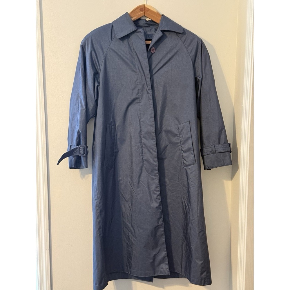 Coat Collectibles Women's Blue Vintage Coat Size 8 Trench Classic Fairy Spring